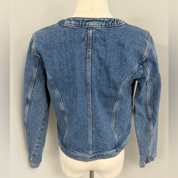 NWT The Loft Petite Blu Jean Denim Jacket Women’s Size XSP Button Front - Picture 3 of 8